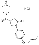 1-((1-(4-Butoxyphenyl)-5-oxo-3-pyrrolidinyl)carbonyl)piperazine hydroc hloride 结构式