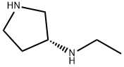 (3R)-(+)-3-(乙氨基)吡咯烷 结构式