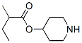 Butanoic acid, 2-methyl-, 4-piperidinyl ester (9CI) 结构式