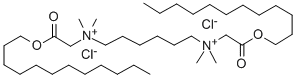 N,N′-双[2-(十二烷氧基)-2-氧代乙基]-N,N,N′,N′-四甲基-1,6-己二铵二氯化物 结构式