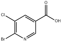 2-溴-3-氯吡啶-5-甲酸 结构式