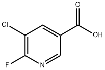5-氯-6-氟吡啶-3-羧酸 结构式