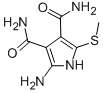 2-Amino-5-(methylthio)-(1H)-pyrrole-3,4-dicarboxamide 结构式