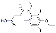 3-[[N-(3-Ethoxy-2,4,6-triiodophenyl)-N-propylamino]carbonyl]propionic acid 结构式