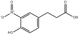 3-(4-羟基-3-硝基苯基)丙酸 结构式
