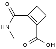 1-Cyclobutene-1-carboxylic  acid,  2-[(methylamino)carbonyl]- 结构式
