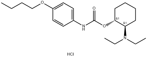 p-Butoxycarbanilic acid trans-2-(diethylamino)cyclohexyl ester hydroch loride 结构式