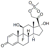 9-FLUORO-11BETA,17,21-TRIHYDROXYPREGNA-1,4-DIENE-3,20-DIONE 21-METHANESULPHONATE 结构式