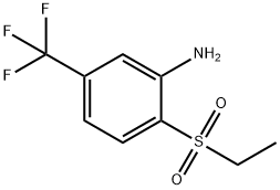 2-(ethylsulfonyl)-5-(trifluoromethyl)benzenamine 结构式