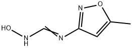 N'-Hydroxy-N-(5-methyl-1,2-oxazol-3-yl)imidoformamide, 3-{[(Hydroxyimino)methyl]amino}-5-methylisoxazole 结构式