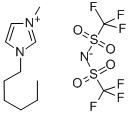 1-己基-3-甲基咪唑二(三氟甲烷磺酰基)酰亚胺 结构式