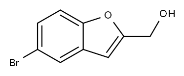(5-溴-1-苯并呋喃-2-基)甲醇 结构式