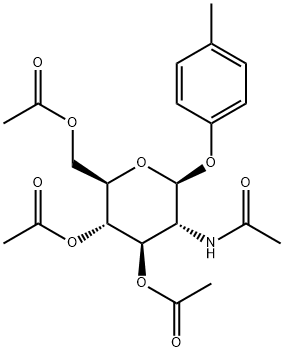 对甲基苯基-2-乙酰氨基,3,4,6-O-三乙酰基-2-脱氧-BETA-D-吡喃葡萄糖苷 结构式