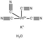 钾铂(II)氰化物 水合物 结构式