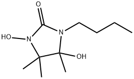 2-Imidazolidinone, 1-butyl-3,5-dihydroxy-4,4,5-trimethyl- (9CI) 结构式