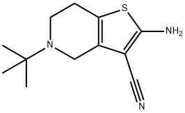 Thieno[3,2-c]pyridine-3-carbonitrile, 2-amino-5-(1,1-dimethylethyl)-4,5,6,7-tetrahydro- (9CI) 结构式