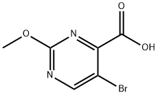 2-甲氧基-5-溴嘧啶-4-羧酸 结构式