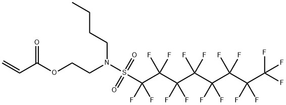 2-丙烯酸-2-[丁基[(十七氟辛基)-磺酰基]-氨基]-乙基酯 结构式