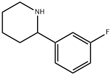 2-(3-氟苯基)哌啶 结构式