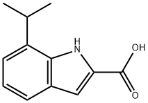 7-异丙基-1H-吲哚-2-羧酸 结构式