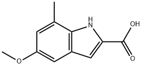 5-METHOXY-7-METHYLINDOLE-2-CARBOXYLIC ACID 结构式