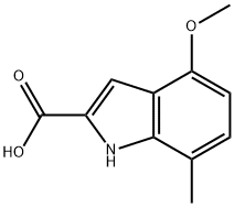 4-METHOXY-7-METHYL-1H-INDOLE-2-CARBOXYLIC ACID 结构式