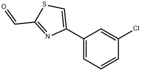 4-(3-氯苯基)-2噻唑甲醛 结构式