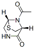 6-Thia-3,8-diazabicyclo[3.2.1]octan-2-one,8-acetyl-,(1R,5R)-(9CI) 结构式