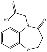 (4-Oxo-3,4-dihydro-1,5-benzothiazepin-5(2H)-yl)-acetic acid 结构式