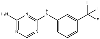 (4-氨基-S-三嗪-2-基)-[3-(三氟甲基)苯基]胺 结构式
