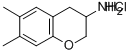 3-Chromanamine, 6,7-dimethyl-, hydrochloride 结构式