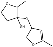 3-[(2,3-dihydro-5-methyl-3-furyl)thio]tetrahydro-2-methylfuran-3-thiol 结构式