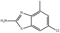 6-氯-4-甲基-(9CI)-2-氨基苯并噻唑 结构式