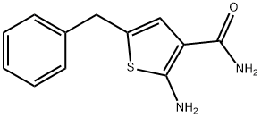 2-氨基-5-苄基噻吩-3-甲酰胺 结构式