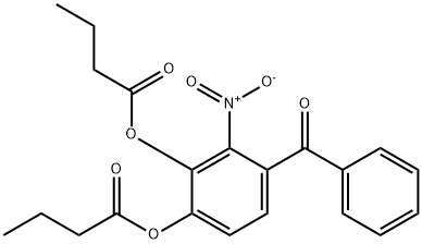 BUTYRIC ACID 4-BENZOYL-2-BUTYRYLOXY-3-NITRO-PHENYLESTER 结构式