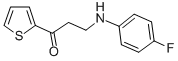 3-(4-FLUOROANILINO)-1-(2-THIENYL)-1-PROPANONE 结构式