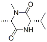 2,5-Piperazinedione,1,6-dimethyl-3-(1-methylethyl)-,(3S,6S)-(9CI) 结构式