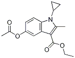 ethyl 5-acetoxy-1-cyclopropyl-2-Methyl-1H-indole-3-carboxylate 结构式