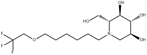 N-(7-Oxa-9,9,9-trifluorononyl)deoxynojirimycin 结构式