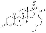 炔诺酮庚酸酯 结构式