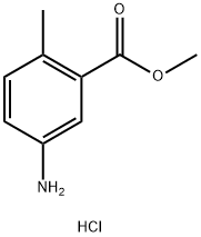 BENZOIC ACID, 5-AMINO-2-METHYL-, METHYL ESTER, HYDROCHLORIDE 结构式