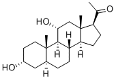 5alpha-Pregnan-3alpha,11alpha-diol-20-one 结构式