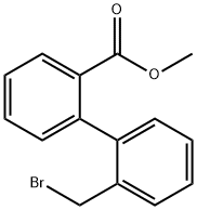 2'-溴甲基-[1,1'-联苯]-2-甲酸甲酯 结构式