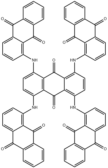 1,1',1'',1'''-[9,10-Dihydro-9,10-dioxoanthracene-1,4,5,8-tetryltetrakis(imino)]tetrakis(9,10-anthraquinone) 结构式