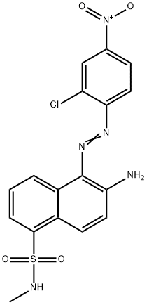 6-amino-5-[(2-chloro-4-nitrophenyl)azo]-N-methylnaphthalene-1-sulphonamide 结构式