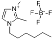 1-己基-2,3-二甲基咪唑四氟硼酸盐 结构式