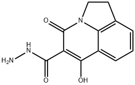 4H-Pyrrolo[3,2,1-ij]quinoline-5-carboxylicacid,1,2-dihydro-6-hydroxy-4-oxo-,hydrazide(9CI) 结构式