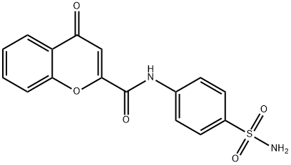 4-Oxo-N-(4-sulfamoylphenyl)-4H-1-benzopyran-2-carboxamide 结构式