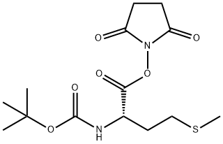 N-(叔丁氧羰基)-L-蛋氨酸N-琥珀酰亚胺酯 结构式