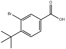 3-溴-4-叔丁基苯甲酸 结构式
